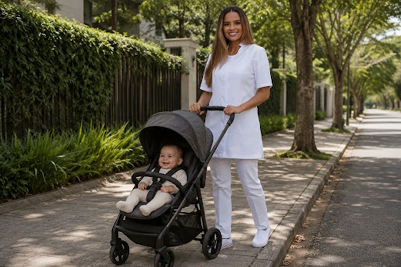 Como os uniformes de babá influenciam a percepção de profissionalismo dentro da casa