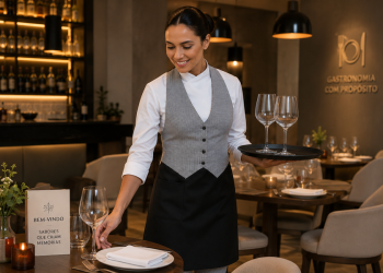 Fardamento feminino que combina elegância e funcionalidade para valorizar sua equipe